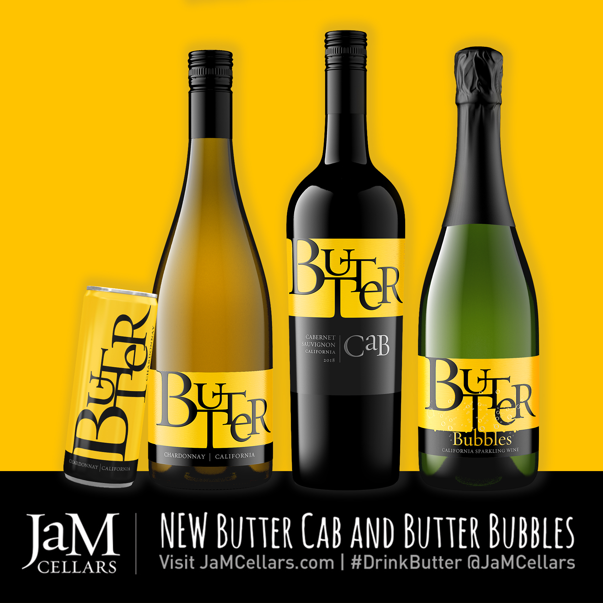 JaM Cellars Introduces Two New Wines Under the Butter Brand, Butter Cab and Butter Bubbles